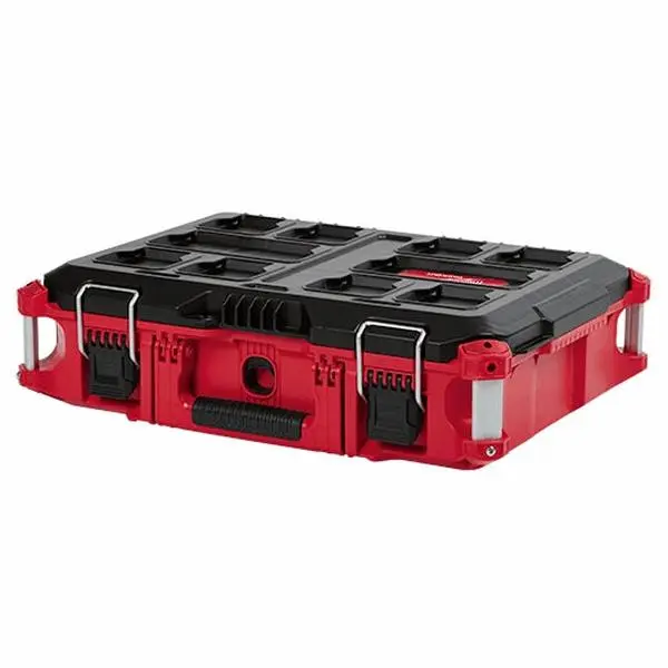 Milwaukee 48-22-8424 PACKOUT™ Tool Box, IP65 Seal, Weatherproof, Polymer Construction, Metal Corners for Jobsites