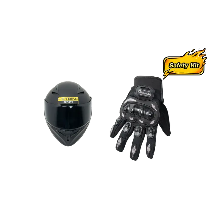 HEYBIKE M Biking & Cycling Safety Kit - Helmet, Gloves for Outdoor Activities with Better Grip, Biker Protective Gear