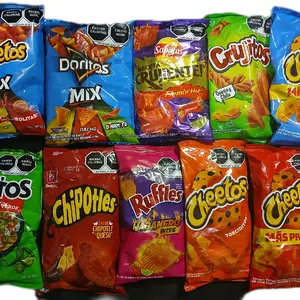 Variety of mexican chips 10 small bags. wholesale