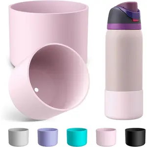 2PCS Silicone Water Bottle Boot for Owala 32 Oz, Anti-Slip Protective Sleeve Bottom Bumper Protector for FreeSip, Twist, and Flip Stainless Steel Water Bottles (Pink) : Sports & Outdoors