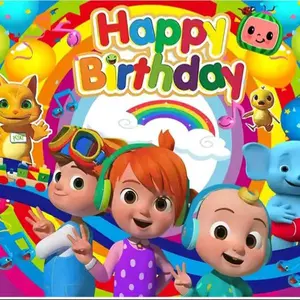 5X3FT COCOMELON BIRTHDAY BANNER