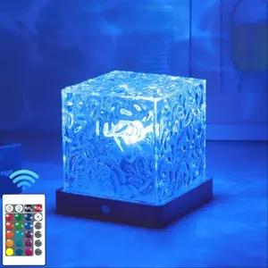 LED Water Ripple Aurora Projector Night Light, USB Powered 16-color Changing LED Night Light, Decorative Light for Living Room Bedroom Decor, Indoor Lighting, Home Decor, Starry Projector, Adjustable Atmosphere Light