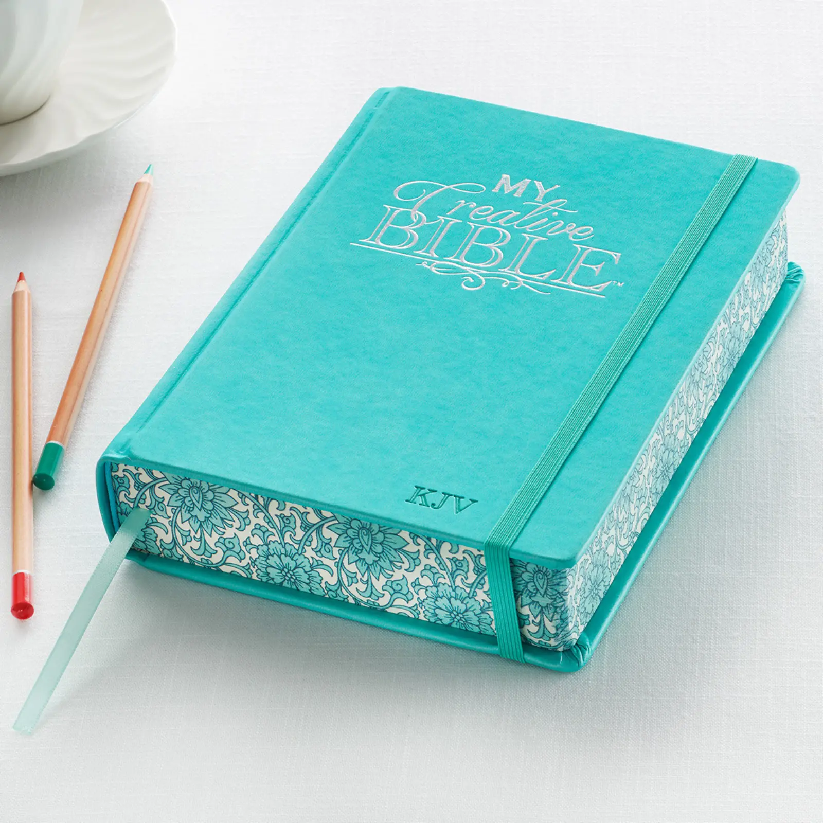 Christian Art Gifts KJV My Creative Bible- Aqua creative bible king james