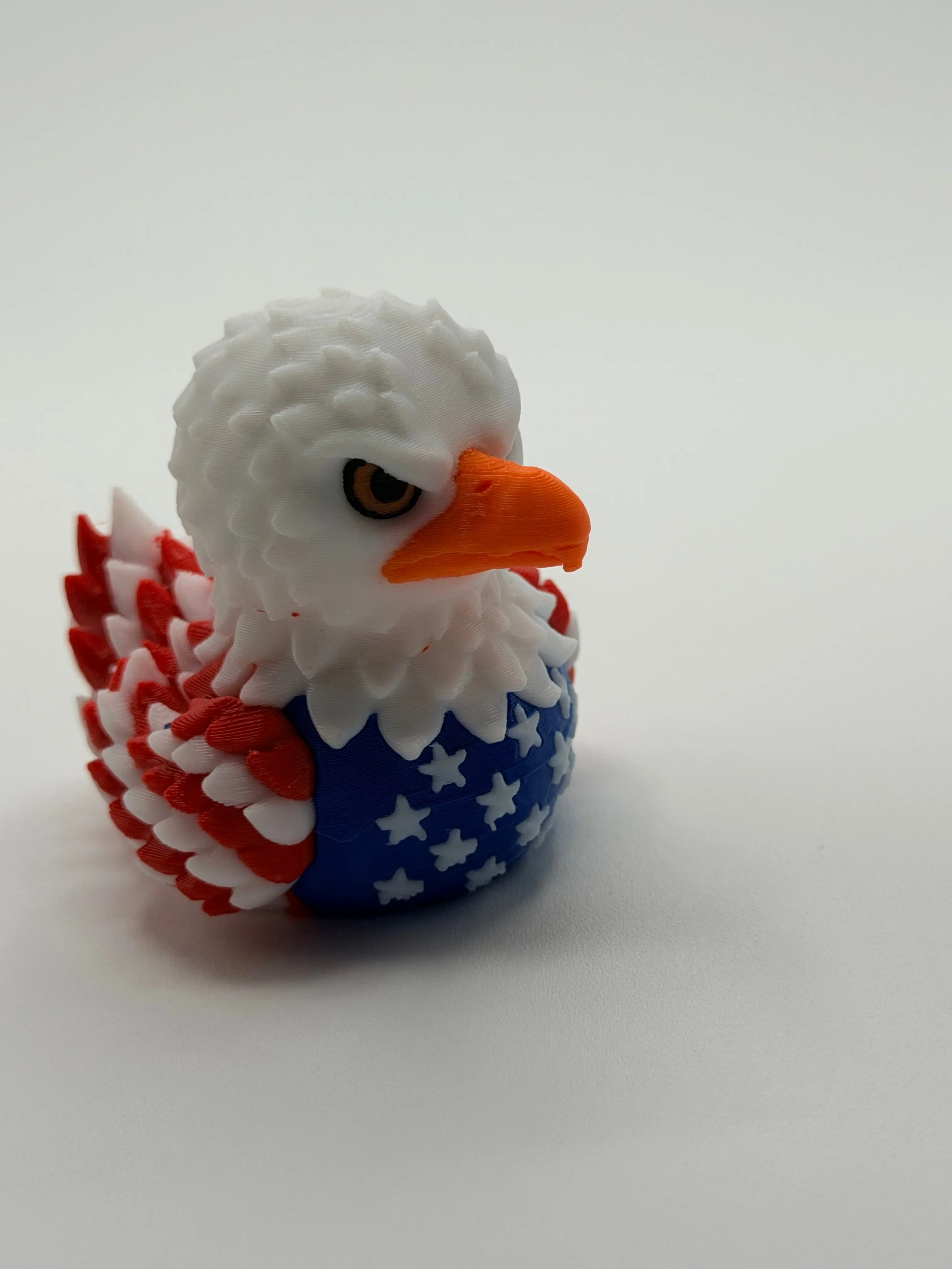 Patriotic Eagle Duck – Red White and Blue - Fully 3D Printed