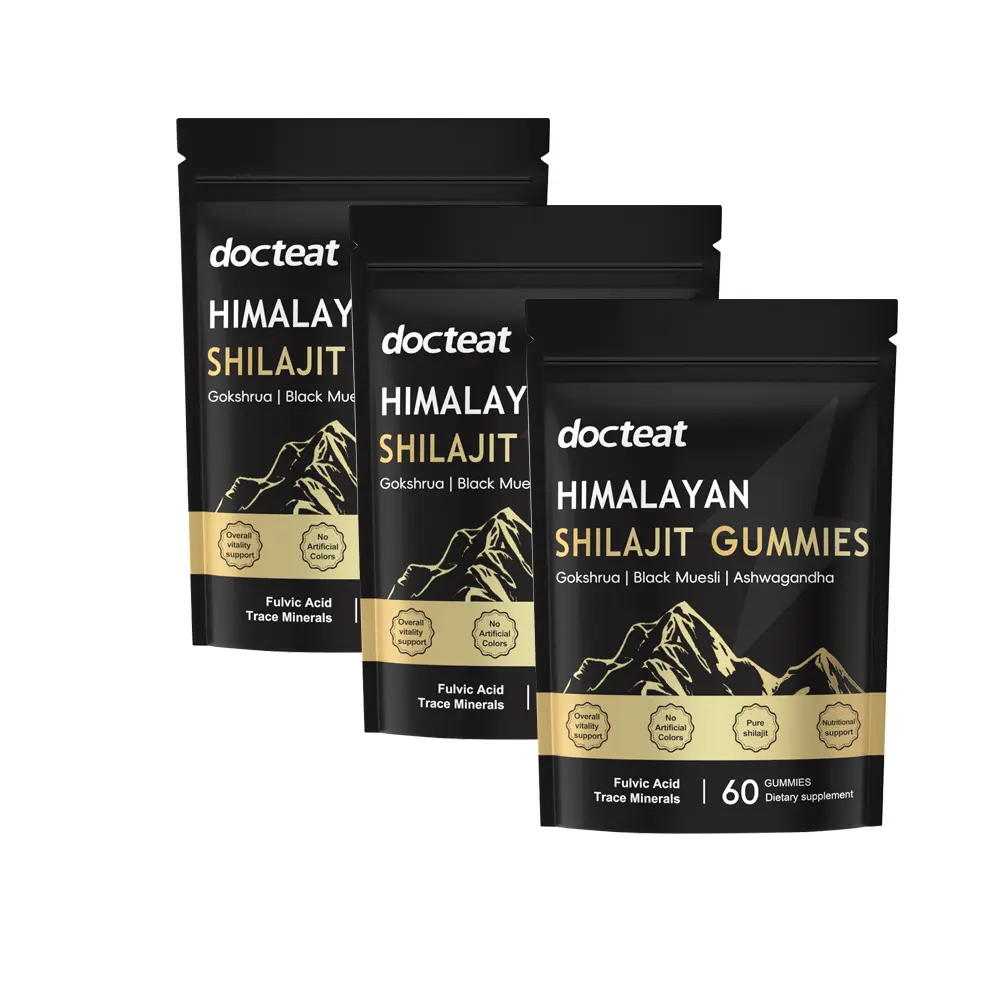 【GRAB 3 NOW】Natural Chewable Shilajit Gummy Vitamins - Edible Herbal Dietary Healthcare Supplements with Ashwagandha, Gokshura, Black Ginger for Men’s Health & Daily Energy Boost, 60 Count