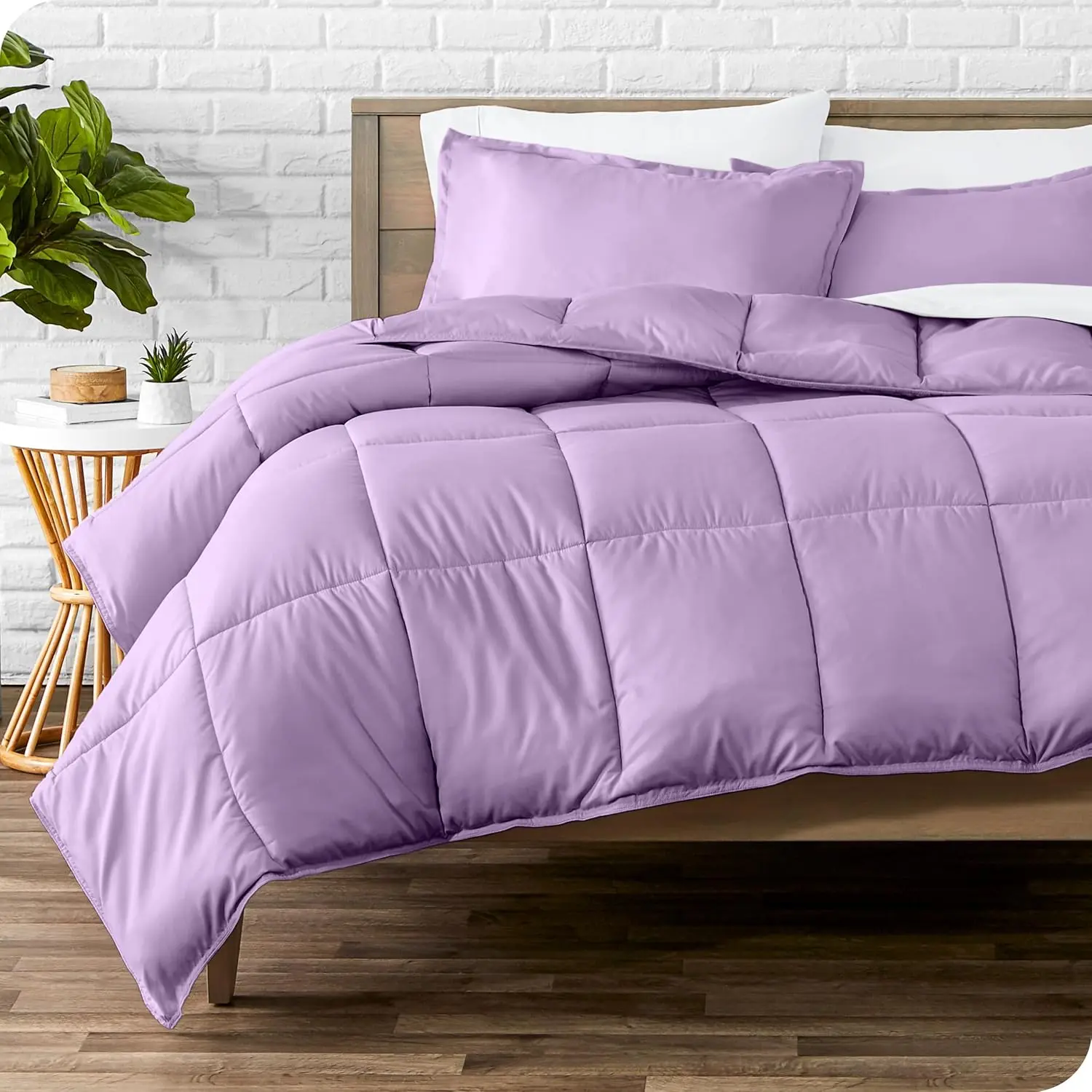 Lavender High Quality All Seasons Box Stitched Hydro-Brushed Extra Long Twin/Twin XL Comforter - Ultra-Soft Goose Down Alternative - Premium 1800 Series Warm Duvet Insert