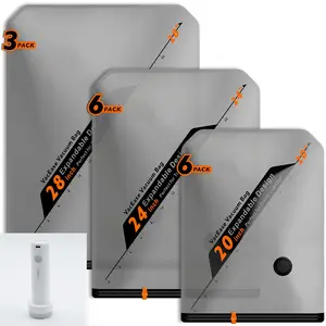 Rechargeable Wireless Pump Travel Storage BagsSet-15 Pack Portable Space Saver Bags for Travel &Home -Vacuum Compression Packing Seal forClothes, Blankets, Seasonal Storage