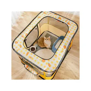 Foldable Pet Fence For Dogs Cats, Indoor Puppy Exercise Pen, Litter Box Enclosure