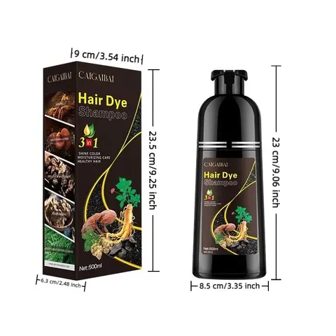 3 in 1 Hair Color Shampoo 500ML, Achieve Uniform Fashion Color, Natural Plant Extract, Instant Coverage, Covering Grey Hair, Long-Lasting Shine, Hair Dye Shampoo, Cover Gray Hairs