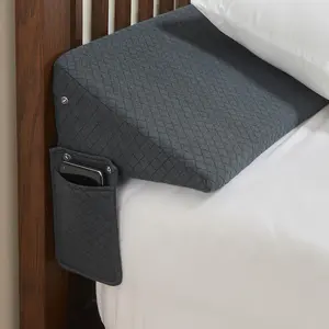 Yescool Wedge Pillow Headboard Queen Size Bed Wedge Pillow Gap Filler, Bolster Bed Mattress Wedge Pillow for Sleeping, Headboard Pillow for Gap (0-8")Between Bed and Wall,Removable Bolster Durable Memory Foam,Boyfriend Gift for Summer