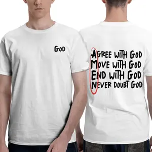 Men'S Casual Round Neck Short Sleeve Knitted Fabric Alphabet Print T-Shirt