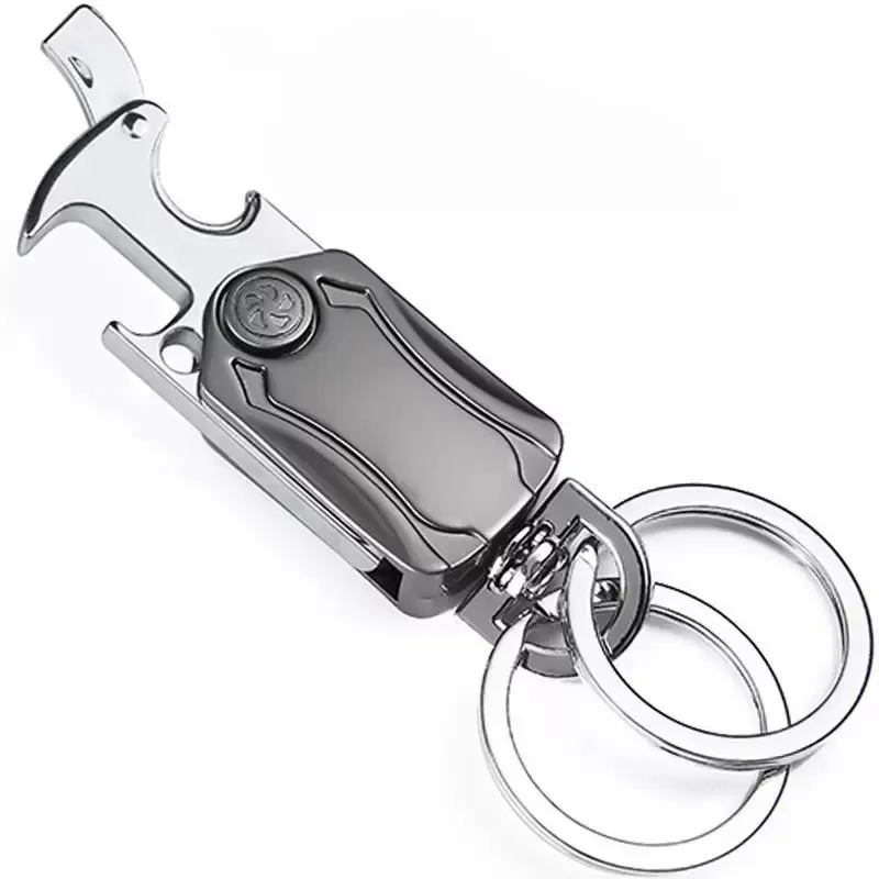 4-in-1 Multi Tool Keychain with Mini Utility Knife, Fidget Spinner, Bottle Opener & Phone Stand