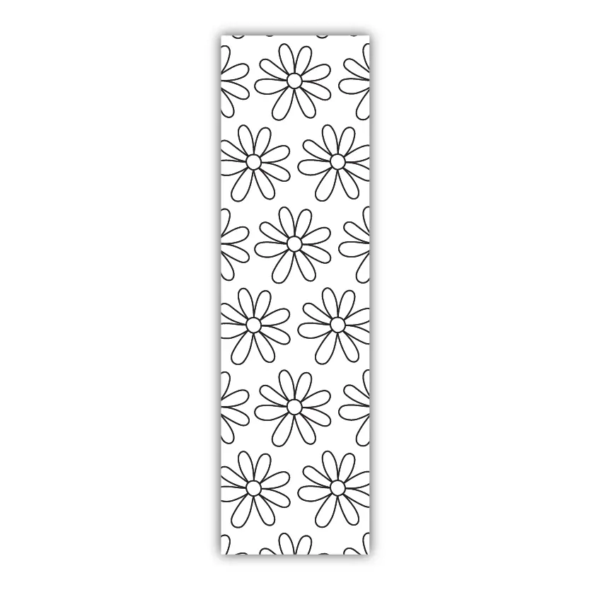 Stacked Daisy Pattern Coloring Bookmark