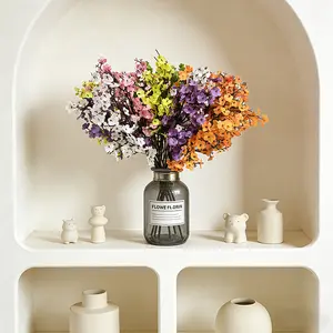 12 Bunches Lifelike Baby's Breath | 5-Color Spring Mix Faux Gypsophila for Home Decor