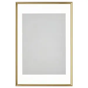 Frame, gold, 24x35 ¾ "Picture frames, poster frames, wall-mountable horizontally or vertically - slide-in frame strips, scratch-resistant wall gallery frames.