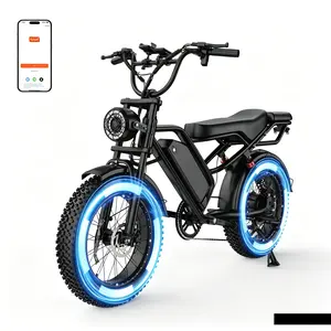 2PRO Adult 20-Inch Fat Tire Electric Dirt Bike - Fat Tire Ebike, 48V 18Ah Battery (50-70 Mi Range), 1000-Peak Motor (31MPH Top Speed), 2-Seater, Full Suspension, APP-Enabled for Off-Road Outdoor Sports