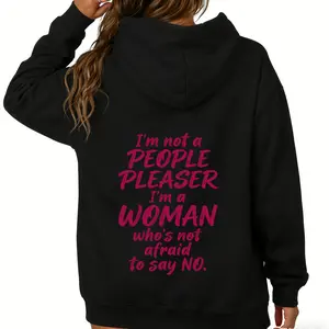 I'm Not a People Pleaser Feminist Hoodie – Strong Woman Long Sleeve Graphic Top
