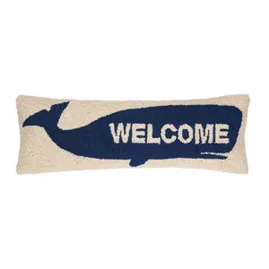 The Pillow Shoppe Welcome Whale Hook Pillow