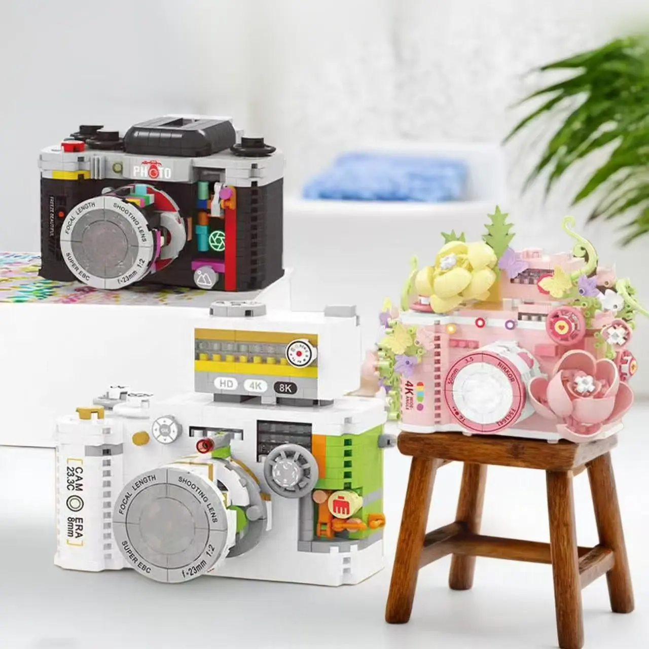 Vintage Camera Building Block Set, 700+ Pcs Micro Part Digital Camera Model, Creative 3D Stereo Model, Adult Stress Relief Toy, Building Blocks Model, Miniature Set