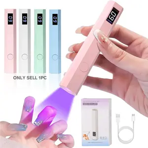 Portable Nail Dryer Lamp, Gel Curing Lamp, Rechargeable UV LED Nail Light with Timer and Digital Display, Manicure Tool for Home & Salon Use, Nail Tech Light, Nail Art Tools