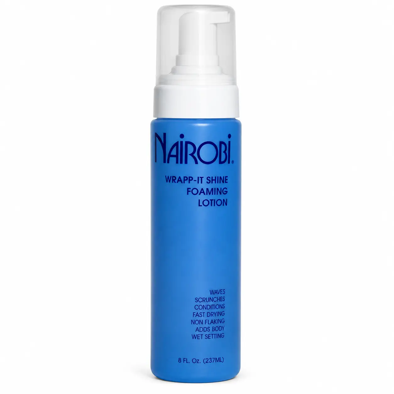 Nairobi Wrapp-It Shine Foaming Lotion, 8 oz, Lightweight Hair Mousse for Setting, Texture Definition & Silky Shine, Non-Sticky, Adds Body, Fast-Dry