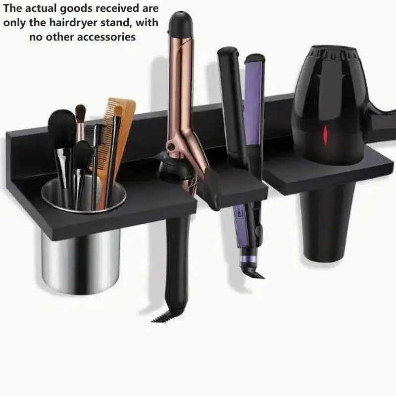 Country Wooden Hair Tool Holder Rack,Wall-mounted bathroom storage rack, Bathroom Storage Solution, Bathroom Organizer, Bathroom Accessories for Straighteners Curling Irons Brushes