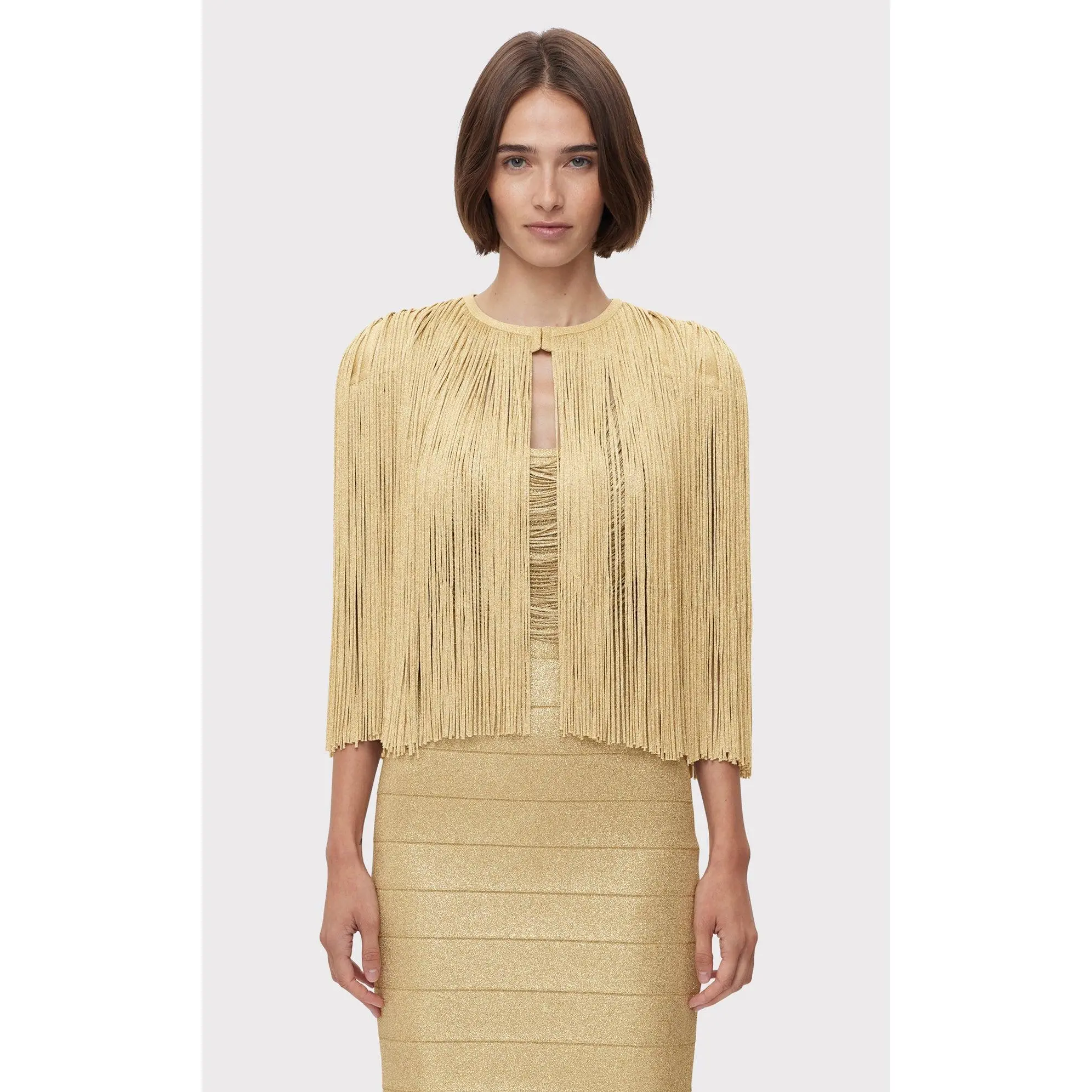 ICON METALLIC FRINGE CAPE