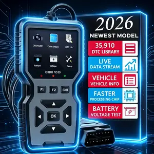 Professional OBD2 V519 Scanner - 2026 Upgraded OBDII + CAN Code Reader, Live Data, Battery Test, 40000+ DTC Library, I/M Readiness, Check Engine Light & Smog Test - All Vehicles After 1996
