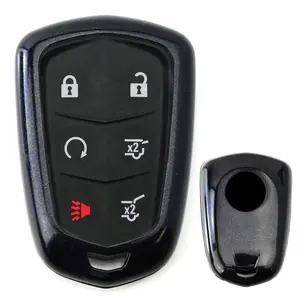 iJDMTOY Exact Fit Glossy Black Smart Key Fob Shell Cover For 2015-up Cadillac ATS CTS CT6 ELR XTS XT5 SRX Escalade (Please Verify Your Actual Key Before Buying)