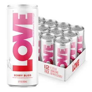 Be LOVE Electrolyte Beverage – Berry Bliss – Balanced Hydration | Zero Sugar, Zero Calories, Zero Caffeine | 12 Cans (12 fl oz each)