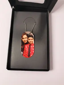Photo Dogtags - Personalized Picture Metal Sublimated Necklace with Custom Design and Durable Chain