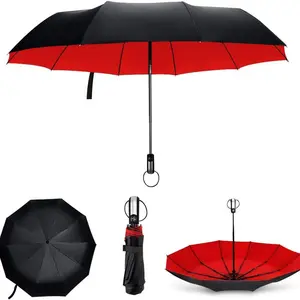 Outer Colorful Inner Reinforced Automatic Rain Umbrella, UV Protection, Foldable, Portable, Dual Use for Sunny and Rainy Days, Windproof Rainproof Umbrella