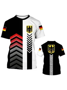 Men's Germany Football T-Shirt, Football Shirts, Essential Fan Gear, German Coat of Arms Design, Quick-Dry Breathable Fabric, Perfect for Matches & Training