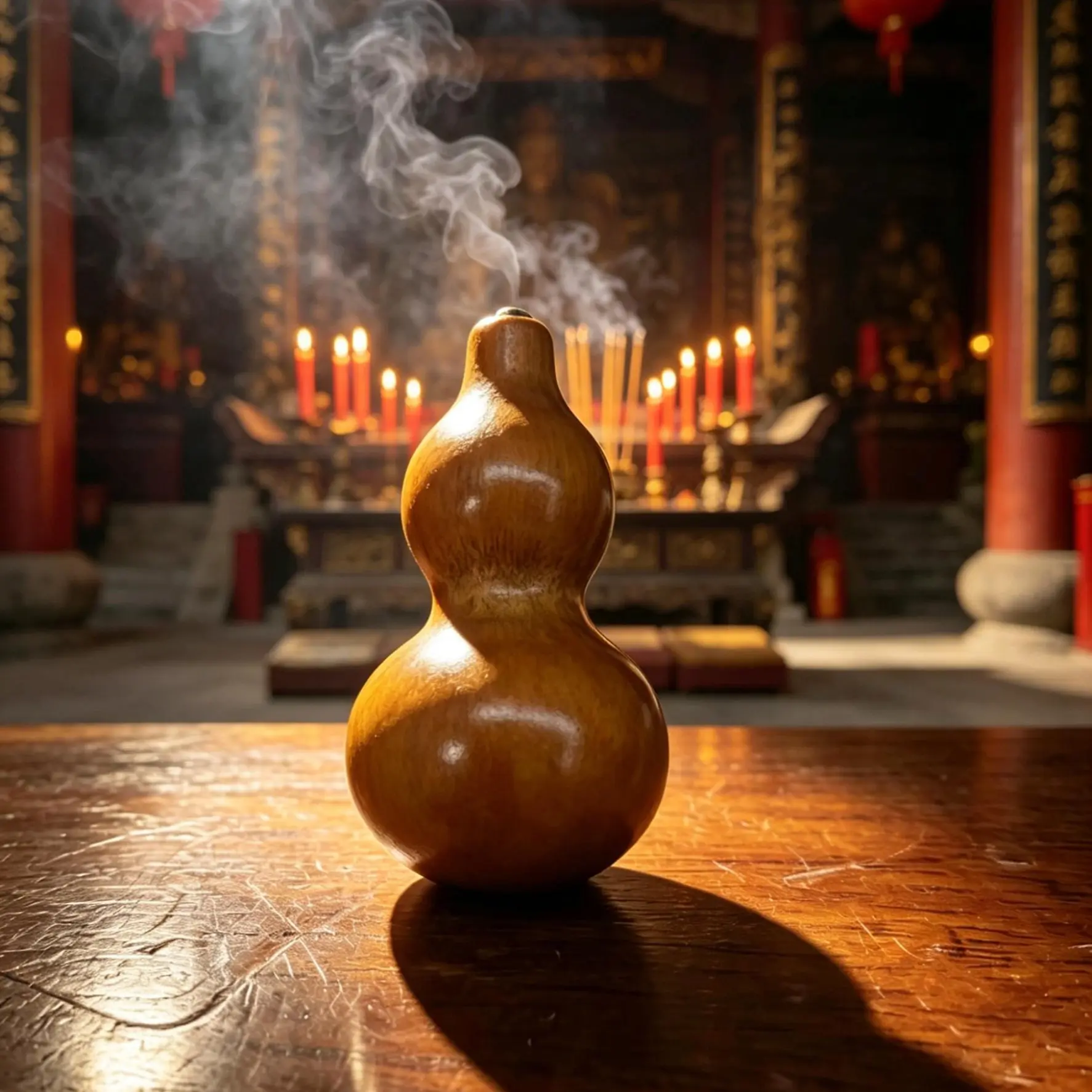 Handcrafted Peach Wood Gourd Charm | Stabilize Aura & Bring Positive Protection