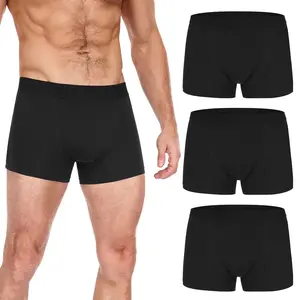 Incontinence Underwear for Men 100ml Absorbency Leakproof & Outdoor-Control High-Waist Boxer Briefs Reusable Washable Bladder Control 3-Pack Black Grey - Panties,menswear
