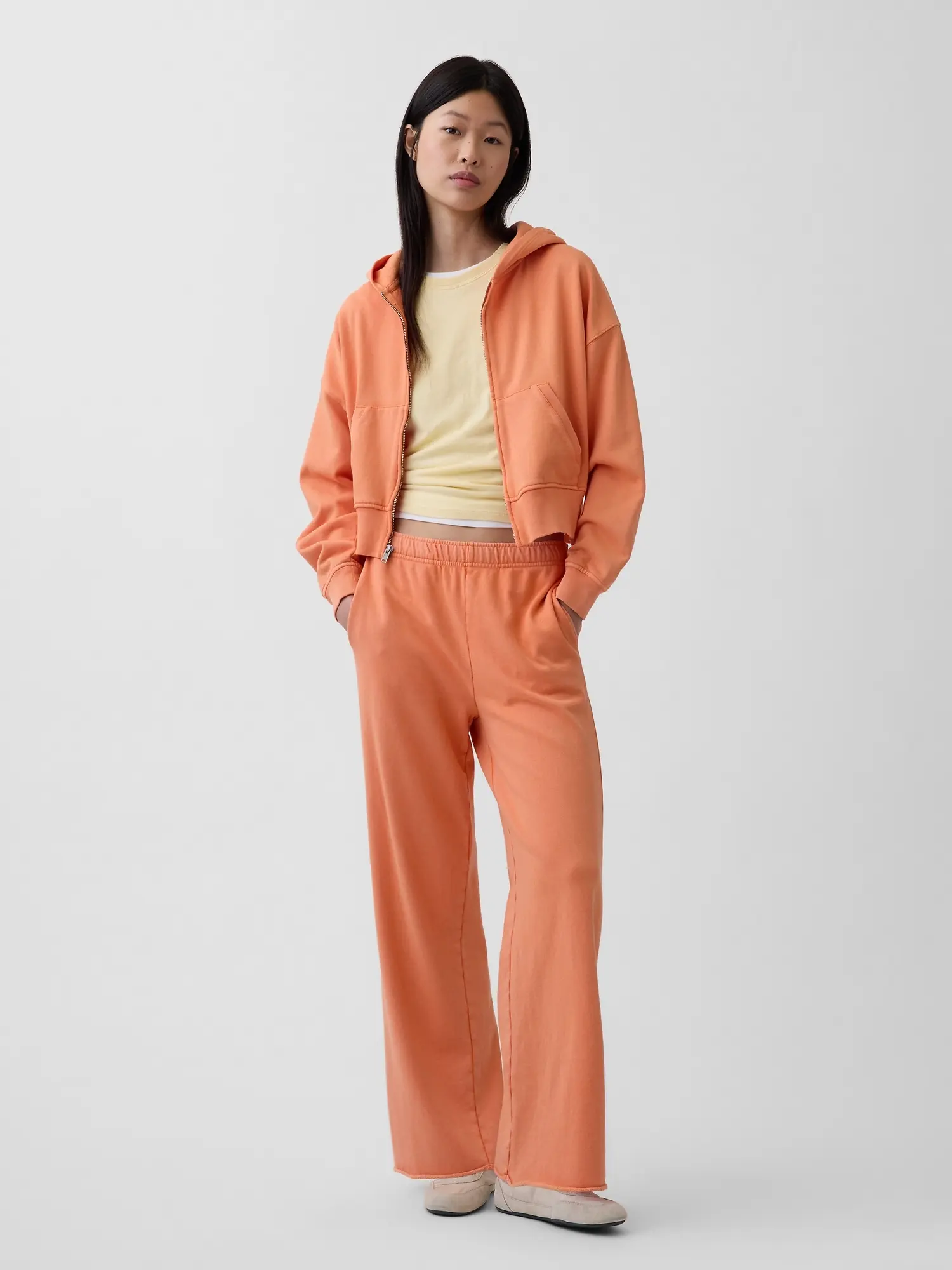 Gap Women's VintageSoft Terry Wide-Leg Sweatpants