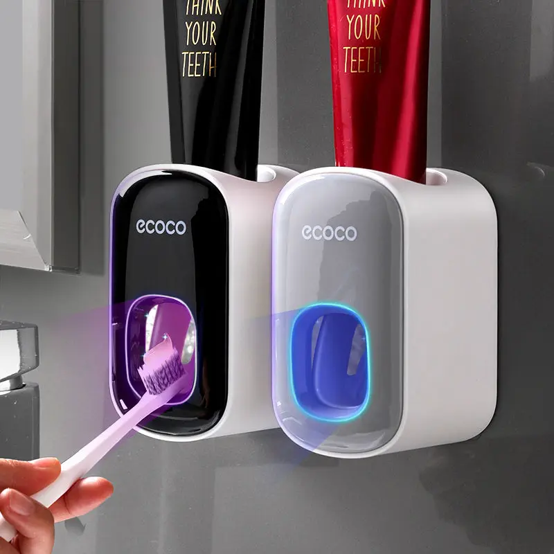 Ecoco SmartTouch™ Wall Mounted Toothpaste Dispenser & Bathroom Accessories Set