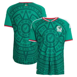 2026 Green Mexico Soccer Jersey, Geometric Pattern, Breathable Lightweight Football Shirt