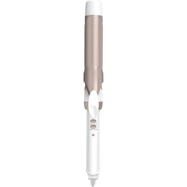 Conair Curling Iron, Double Ceramic, 1 1/4-in. Width, White/Rose Gold | 4.75" hair curler and hair waver for every hair type with 30 heat settings, built-in heat protection, and auto-off