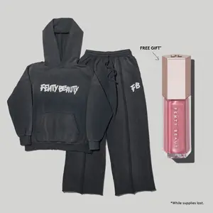 Fenty Beauty Sweat Set: Oversized Hoodie + Oversized Straight Leg Sweatpants Fenty Beauty Sweat Set: Oversized Hoodie + Oversized Straight Leg Sweatpants