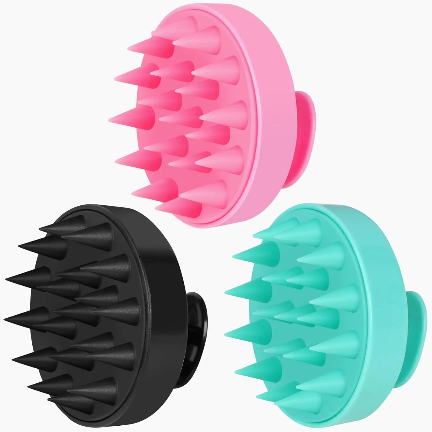 Scalp Massager 3 Pack, Shampoo Brush, Hair Scrubber for Exfoliation, Soft Silicone Brush for Hair Growth and Dandruff Removal