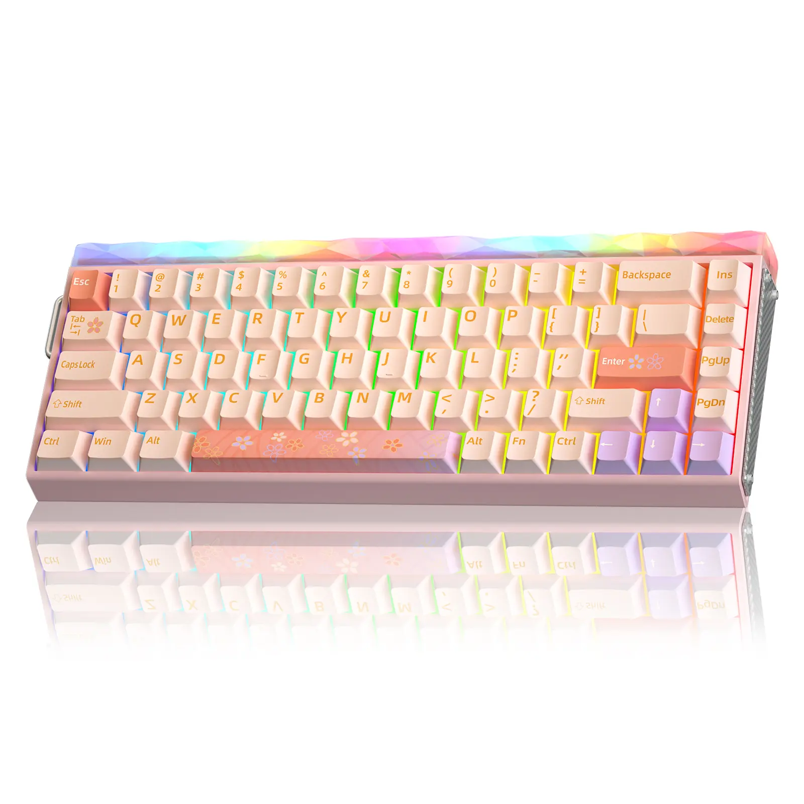 [New]AULA HERO 68 Ultra Aluminum Wired Magnetic Switch 65% Gaming Keyboard, RT 0.005mm, 8K Hz Polling Rate, Ultra-Fast Response, CNC Aluminum Body, RGB Backlight, Supports RS, SOCD, DKS, MPT Functions(Pink) Pro Gamer Design TikTokShopfalldealsforyou