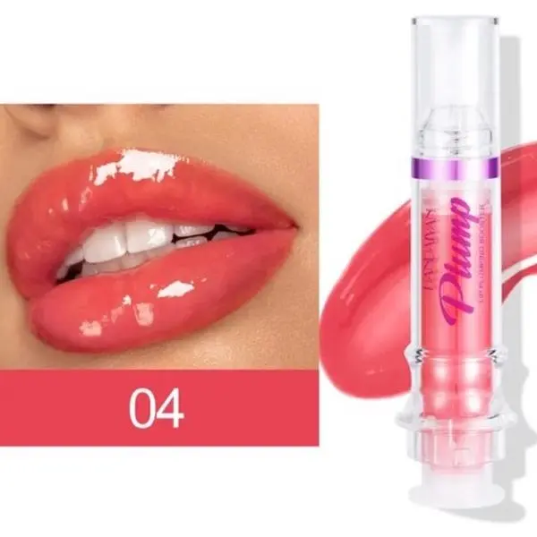 HANDAIYAN - Plumping Booster Lip Gloss #04 Strawberry - Makeup Glossy