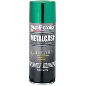 Dupli-Color MC203 11 oz Metalcast Color Paint - Green Anodized Effect, EZ Touch Fan Spray Nozzle, Heat-Resistant, Quick-Drying for Polished Metal Surfaces, Anodized Color Effect