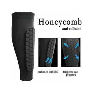 Football Shin Guard Socks Sleeves with Foam,Calf Compression Sleeve Honeycomb Pads,Sports Legging & Soccer Equipment