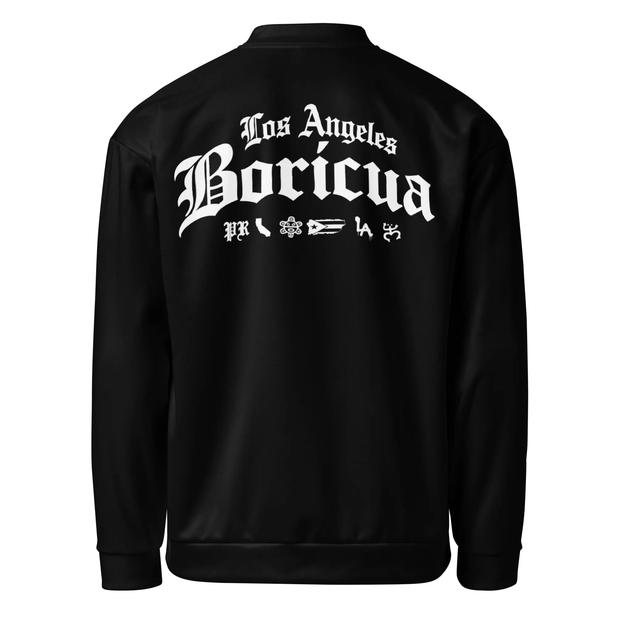 Cali-Boricua Embroidered Fleece Bomber Jacket