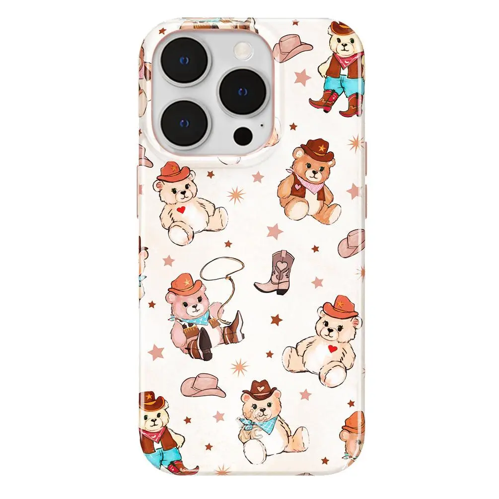 Velvet Caviar Cowboy Teddy Magnetic TPU iPhone Case - Cute & Trendy, MagSafe Compatible with MagSafe, Shockproof, Scratch Resistant Wireless Phone Accessory, Casing, Accessories
