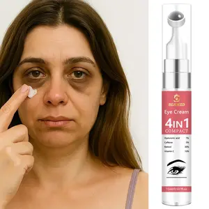 Four-In-One Multi-Effect Eye Cream, Caffeine Moisturizing Firming Brightening, Hydrating Anti-Wrinkle, Lightweight Non-Greasy, Portable Pack