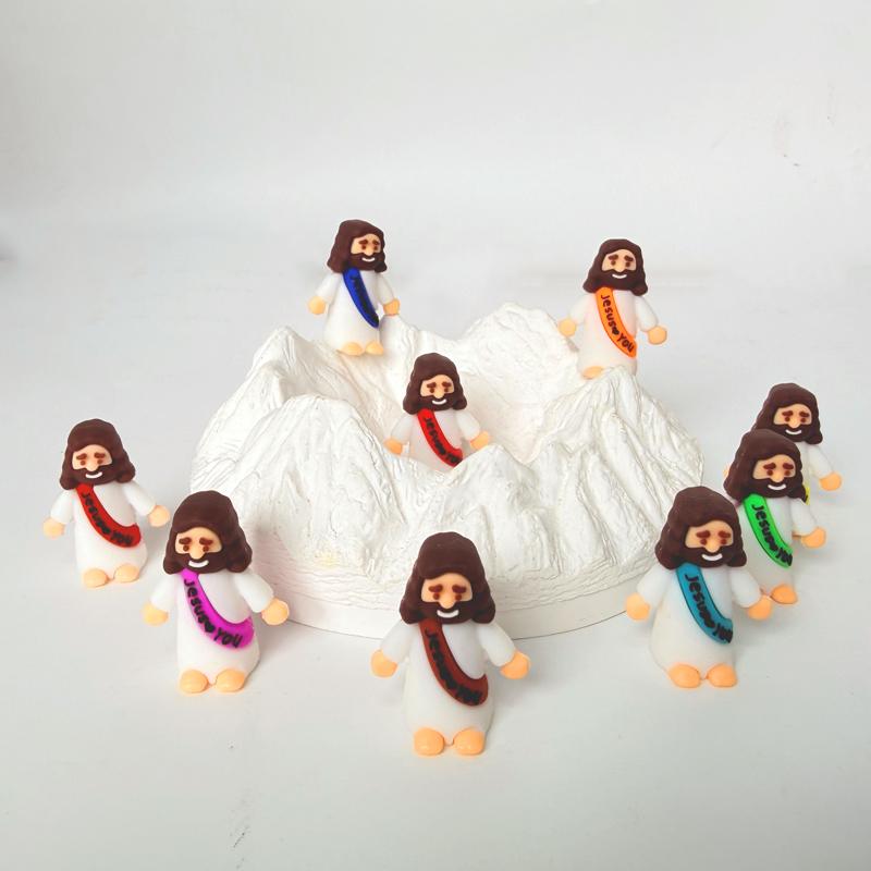 30 Pcs Mini Jesus, Little Jesus Figures to Hide Tiny Figurines in Bulk and Pocket Seek Religious Gifts for Easter Egg Stuffers Fillers Sunday School Baptism Christ Savior Craft