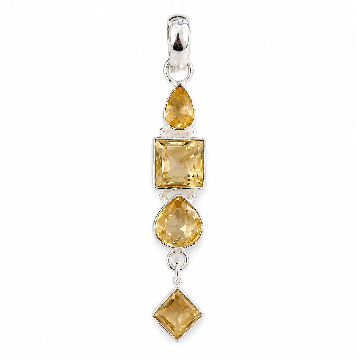 Multi-Cut Citrine Pendant
